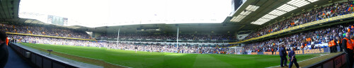 A quick and dodgy panorama of White Heart Lane before the match.