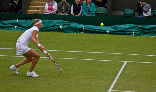 Volley - Schiavone [24] v Kvitova [4] - Day 7 - Wimbledon 2012