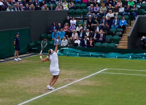 Service - Schiavone [24] v Kvitova [4] - Day 7 - Wimbledon 2012