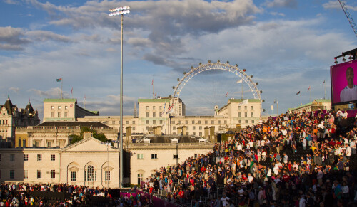 London 2012 - Beach Volleyball - Ladies Quarter Finals

The view from our seats at horse guard's parade