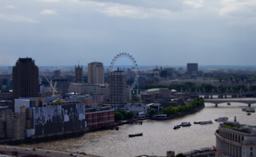 View from the top of St Paul's Cathedral.

Tiltshift done in Adobe Photoshop Elements.