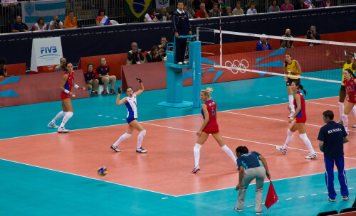 London 2012 - Volleyball - Ladies Quarter Finals 

Brazil v Russia in the second quarter final.  This one went to 5 sets.