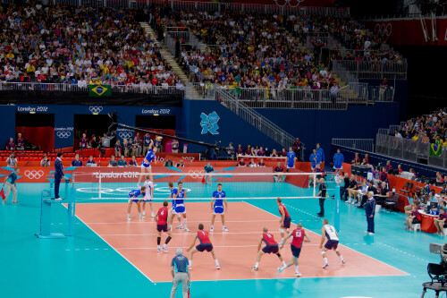 London 2012 - Volleyball - Men's Quarter Finals

Italy v U.S.A. in the second quarter final.  U.S.A were the defending Olympic champions but lost 3-0 to Italy.