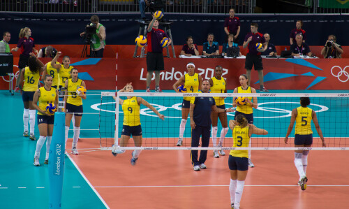 London 2012 - Volleyball - Ladies Final

Brazil v U.S.A. in the Ladies gold medal final.

U.S.A. hadn't lost a game all year and Brazil were embarassingly bad in the first set, but they sped up their attack massively and started getting clever with subbing their setters on and off to win 3-1.