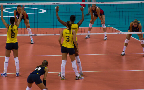 London 2012 - Volleyball - Ladies Final

Brazil v U.S.A. in the Ladies gold medal final.

U.S.A. hadn't lost a game all year and Brazil were embarassingly bad in the first set, but they sped up their attack massively and started getting clever with subbing their setters on and off to win 3-1.