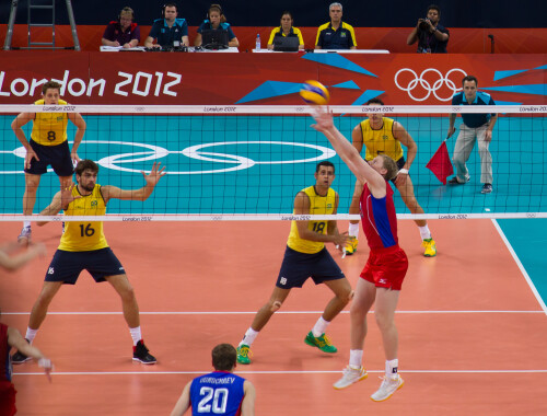 London 2012 - Volleyball - Men's Final

Brazil v Russia in the Men's gold medal final.

Russia looked a little sluggish to start with (they changed their setter halfway through the match so something wasn't right), and Brazil won the first two sets easily.  They even had two match points in the thrid set, but they came when Brazil were in their weaker rotations and Russia were in their stronger.

This triggered a massive turnaround for Russia.  Having snuck the third set, they carried their momentum into the 4th.  The Great Bear was awakened.  Brazil then brought on Giba, but he looked out of sorts, and Russia started to pepper him with serves and stuff him out on the block.  This completely changed the match, and Russia raced to the 4th set, then took a big lead in the 5th, going on to win 19-25, 20-25, 29-27, 25-22, 15-9.

I can't help thinking that 18 Brazil has already gone too far in the wrong direction.