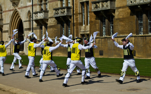 There were 42 different groups of Morris Dancers on Oxford on the Saturday of the Folk Weekend.  These guys were outside Christ Curch college